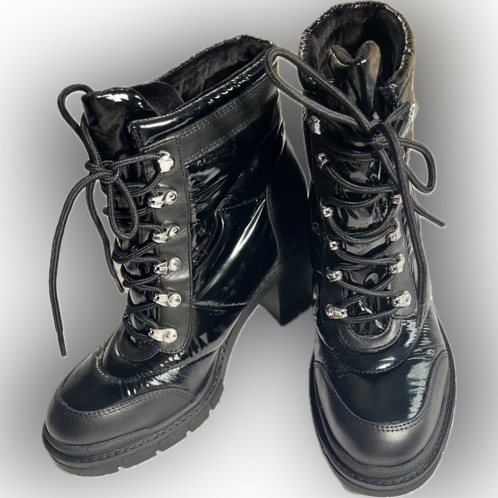 Marc Fisher Limited black combat boots- size 8.5 - Picture 5 of 15